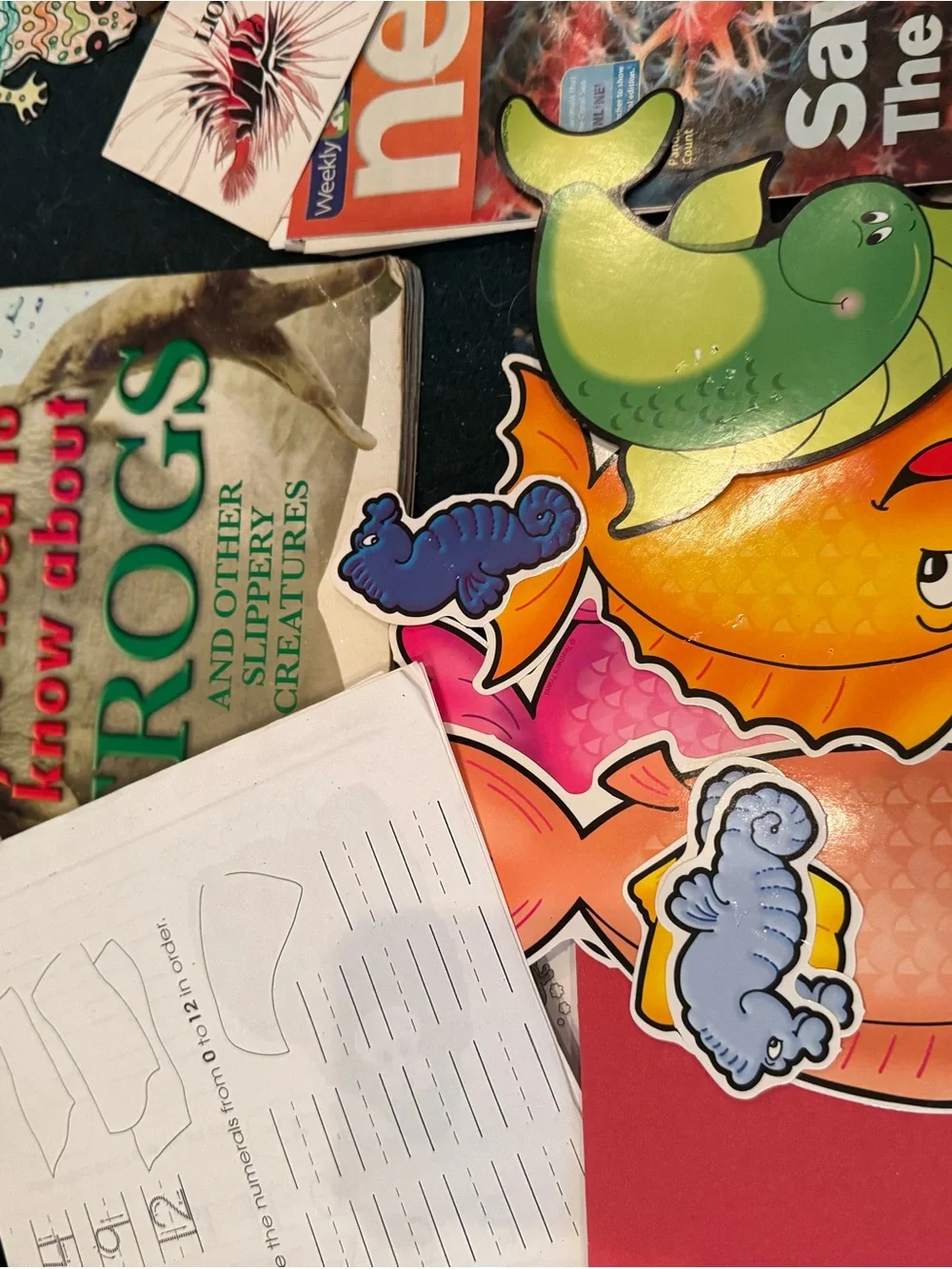 Colorful Fish Classroom Cutouts - Green, Orange, Yellow, Pink and lessons